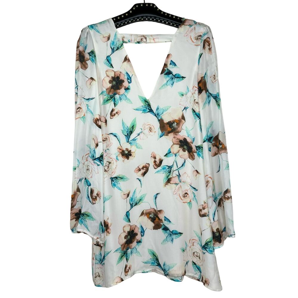 Stone Cold Fox Ivory Cosmo Romee Silk Cutout Dress 4 Boho - Picture 2 of 14